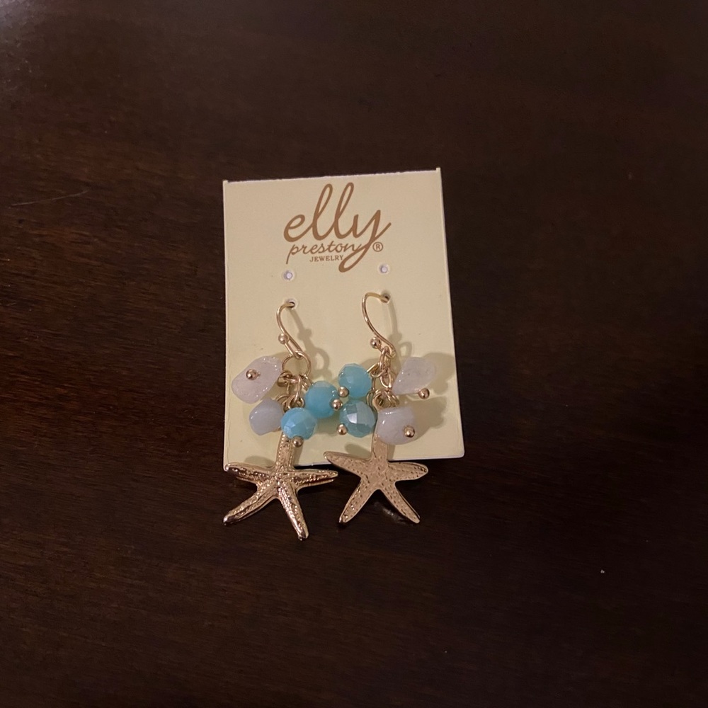 Elly Preston Starfish Charm Earrings